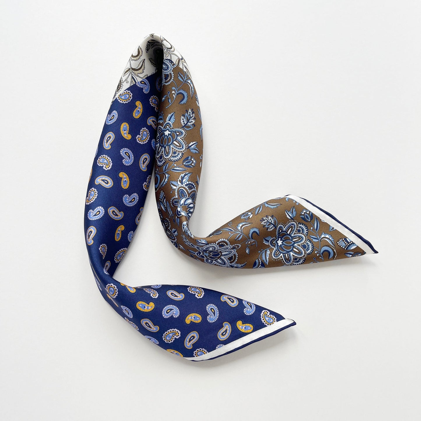 Men's 53cm Heritage Patchwork Silk Square Scarf Neckerchief