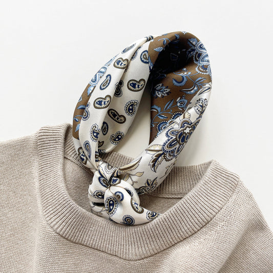 Men's 53cm Heritage Patchwork Silk Square Scarf Neckerchief