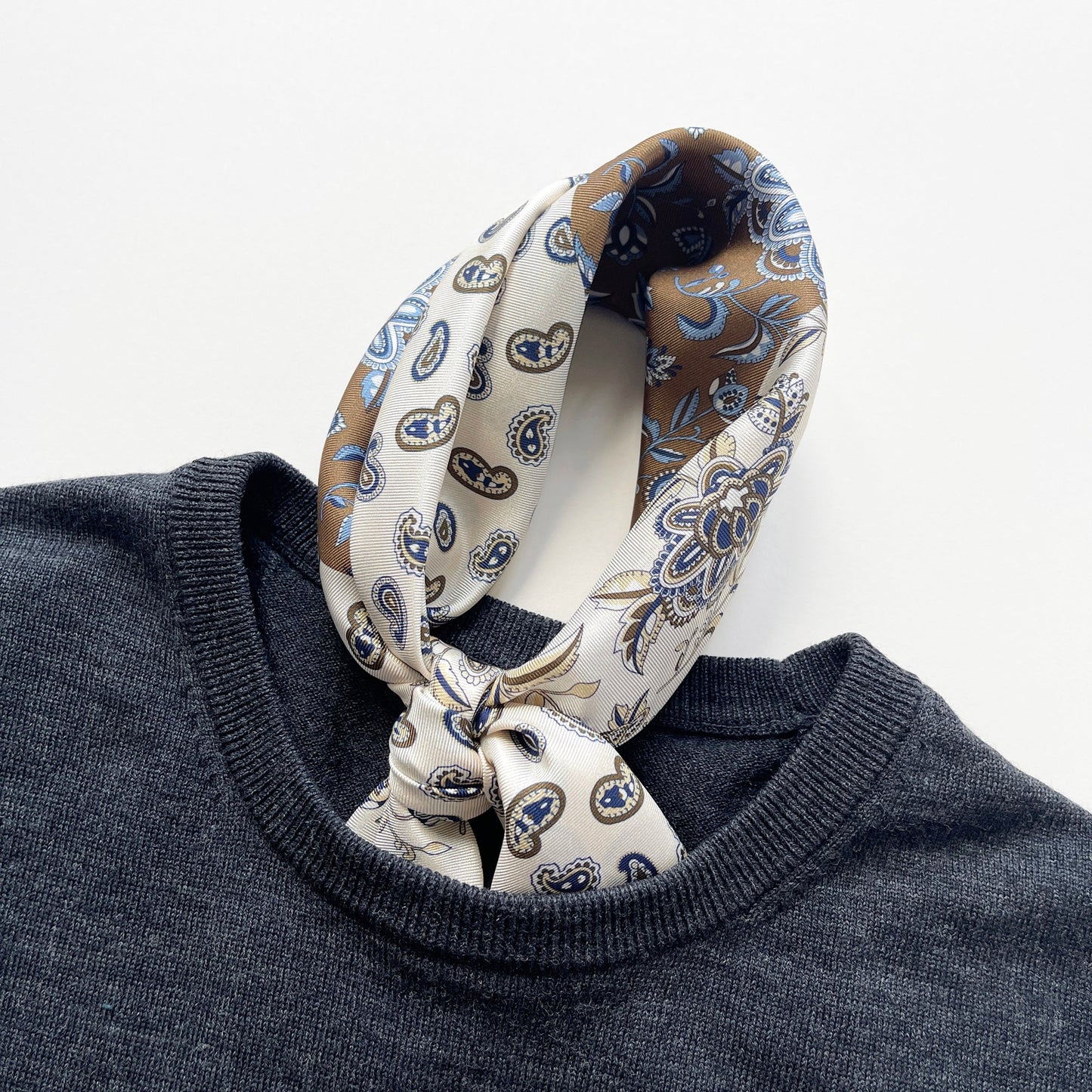 Men's 53cm Heritage Patchwork Silk Square Scarf Neckerchief