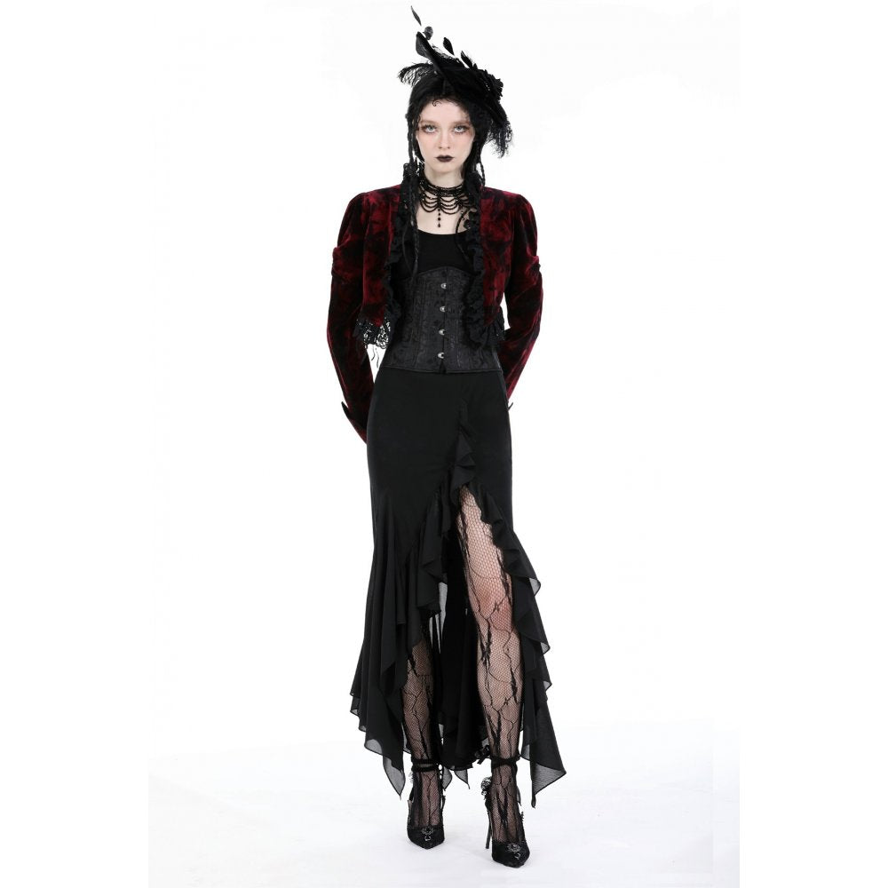 Dark In Love Izora Asymmetrical Goth Skirt﻿