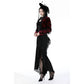 Dark In Love Izora Asymmetrical Goth Skirt﻿