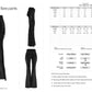 Punk Rave Morrigan Wasteland Tassel Flare Goth Pants in Black