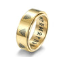 Rotatable Triangle Pattern Stainless Steel Ring