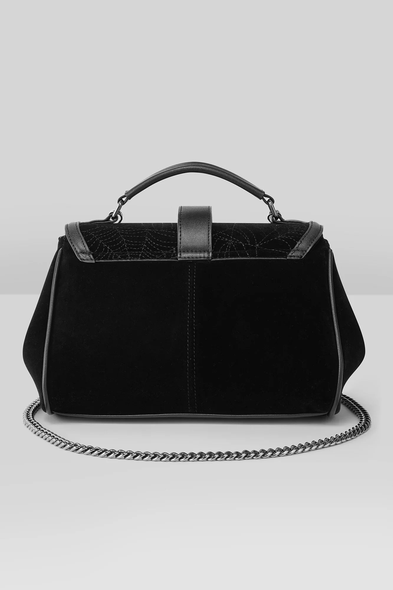 Killstar Lady Arachne Velvet and Leather Handbag