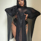 Necessary Evil Anahita Sheer Gothic Black Mesh Layer Dress