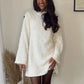 Glittering Sequined Bow-Back Long-Sleeve Special Occasion Dress