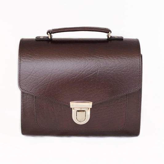 Executive Handmade Leather Sugarcube Grande in Marsala Red