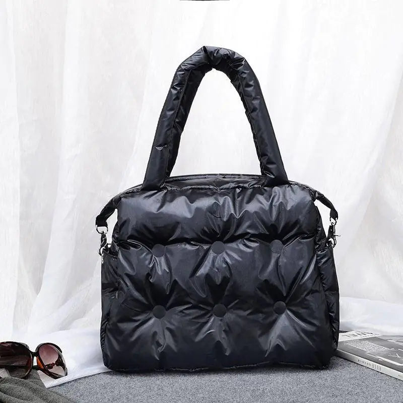 Cozy Padded Large Puffer Handbag, Multi Colours