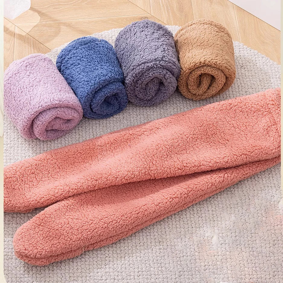 Winter Thigh-High Plush Socks, Multi Colours