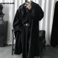 Mauroicardi Men's Long Black Oversized Trench Coat