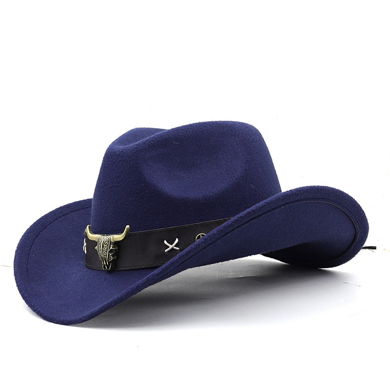 Women's Retro Cowboy-Standard Western Hat Rolled Brim