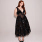 Black Plunging Neckline Sheer Mesh High-End Evening Dress