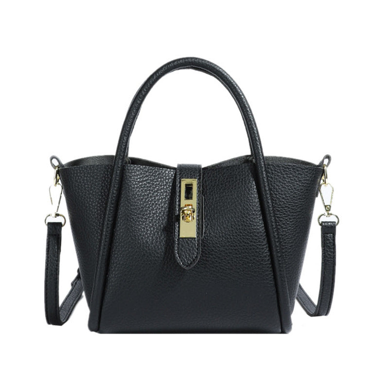 Portable Bucket Shoulder Leather Crossbody Under Arm Bag