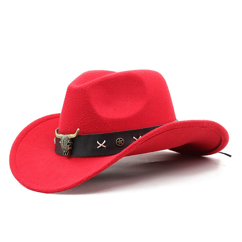 Women's Retro Cowboy-Standard Western Hat Rolled Brim