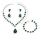 Bridal Jewellery Set, Necklace Earrings Bracelet Three-Piece