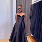 Elegant Choker Neck Slim-Look Silk Satin Cocktail Dress