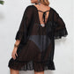 Plus Size See-Through Sun Protection One-Piece Beach Dress