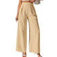 Vireous Women's High Waist Drooping Wide-Leg Business Trousers
