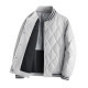 Vireous Men's Quilted Leather Baseball Jacket