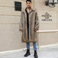 Men's Long Faux Fox Fur Coat, Multi Colours