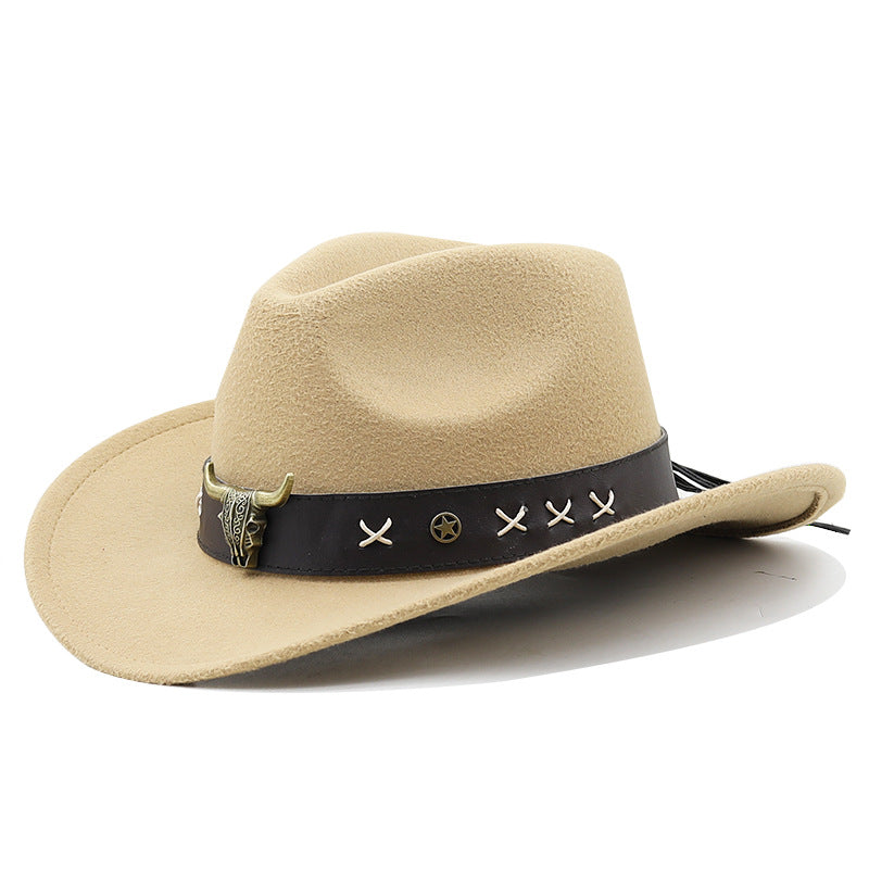 Women's Retro Cowboy-Standard Western Hat Rolled Brim