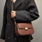 Vireous Two-Layer Cowhide European Retro Underarm Handbag