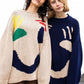 Women's Knitted Cartoon Pattern, Art Lover Sweater