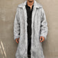 Men's Long Faux Fox Fur Coat, Multi Colours