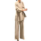 Vireous Women's Knitted Sweater with Knitted Wide-Leg Pants Suit