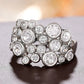 Irregular 'Starry Night' Zirconia Studded Fashion Ring