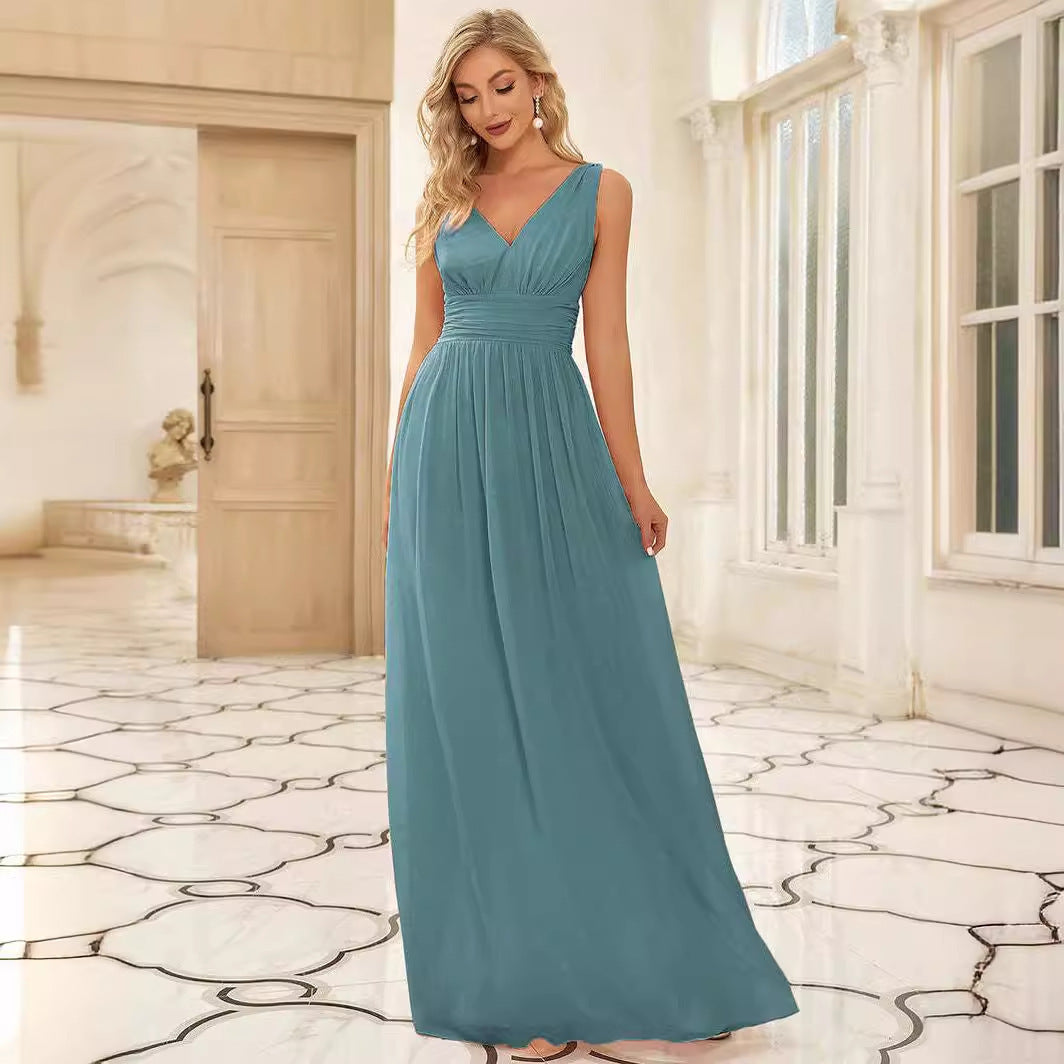 Bridesmaid Plus-Size High Waist Classic Evening Dress