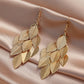 Women's Colourful Earrings, Small Rustling Leaves Design