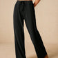 Women's Casual Classic Lace-Up Straight Wide-Leg Pants