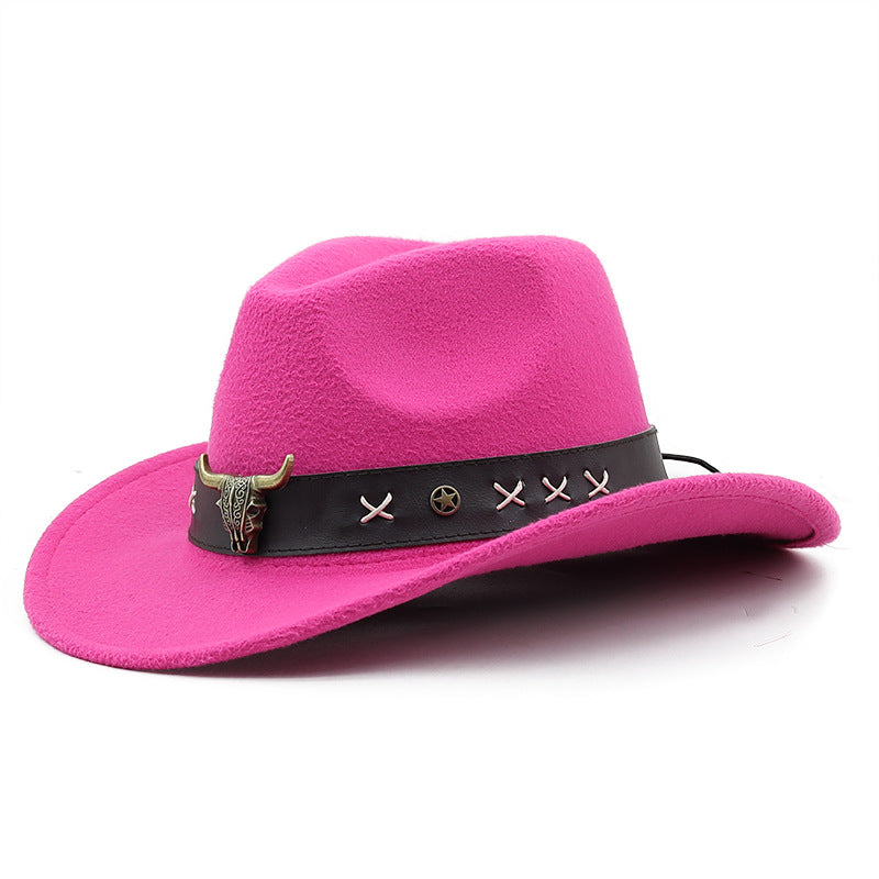 Women's Retro Cowboy-Standard Western Hat Rolled Brim