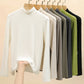 Half Turtleneck Fine Rib-Knit Casual Women's Top