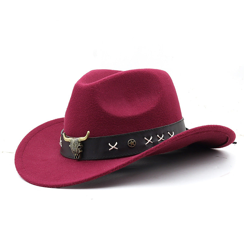 Women's Retro Cowboy-Standard Western Hat Rolled Brim