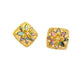 French Fashion Inlaid Colour Shell Stud Earrings