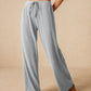 Women's Casual Classic Lace-Up Straight Wide-Leg Pants