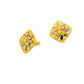 French Fashion Inlaid Colour Shell Stud Earrings