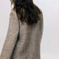 Vireous Elegant Classic-Style Silver-Thread Tweed Women's Blazer