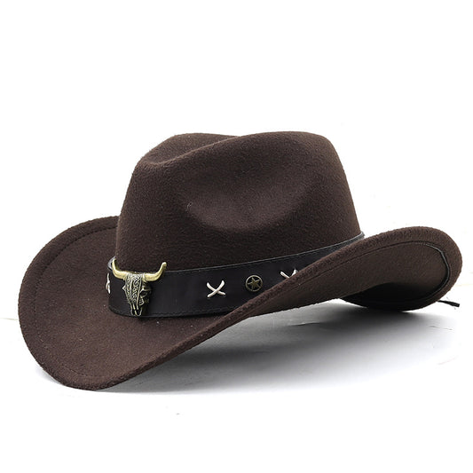 Women's Retro Cowboy-Standard Western Hat Rolled Brim