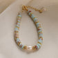 Natural Acqua Green Stone and Gold Jewellery Set