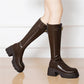 Women's Thick-Soled Short Boots, Knight Boots with Chunky Heels
