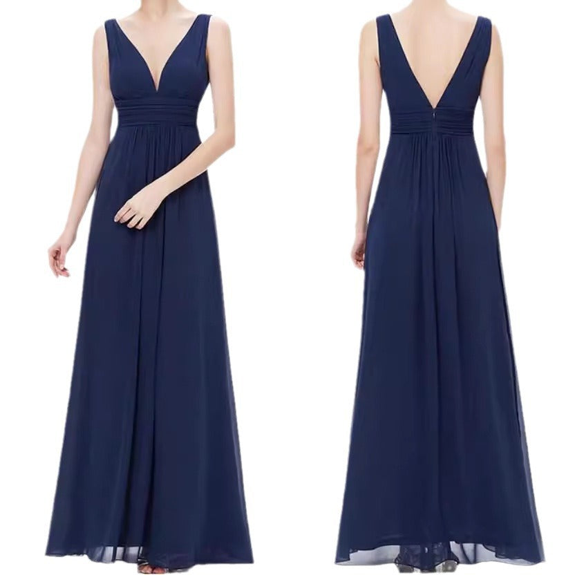 Bridesmaid Plus-Size High Waist Classic Evening Dress