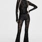 Punk Rave Seraphina Cross Flocking Flare Pants