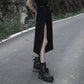 Punk Rave Brianna Midi Skirt in Black, Plus Sizes