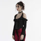 Punk Rave Clarabelle Wenchy Halter Neck Distressed-Look Top