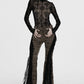 Punk Rave Ravena Cross Flocking Mesh Top