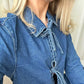 Women's Tie-Front Denim Shirt Top