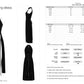 Punk Rave Selene Velvet Mesh High Slit Goth Dress In Black